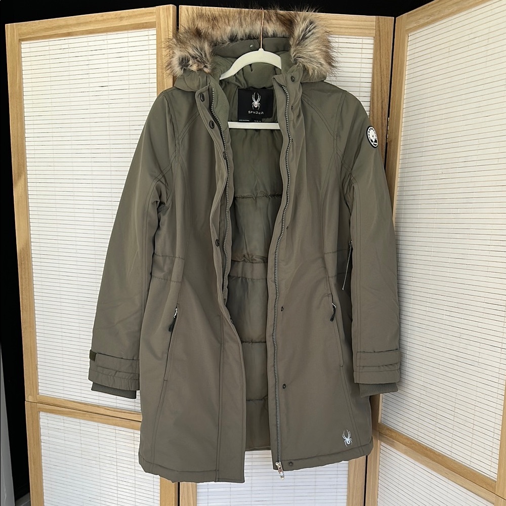 Spyder Parka with Faux Fur Trim